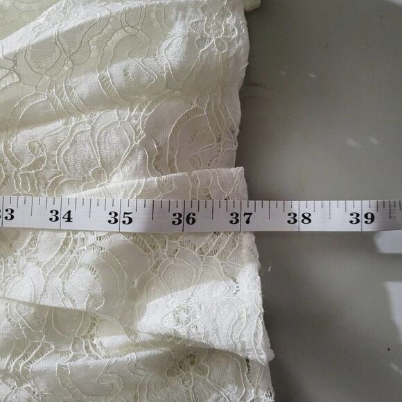 Venus Womens Ivory Bohemian All Over Lace Sleeveless Bodycon Dress Size X-Small - Picture 12 of 14